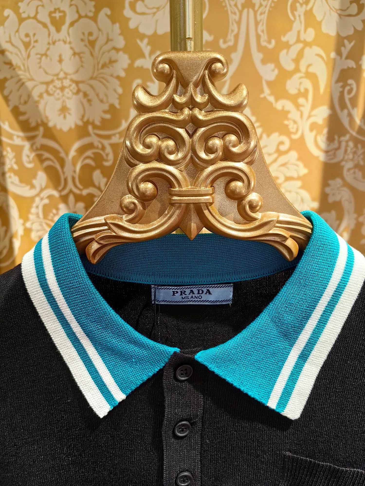 PRADA 2025/ss New Arrival polo 14 Breathable Black Sizes S M L XL